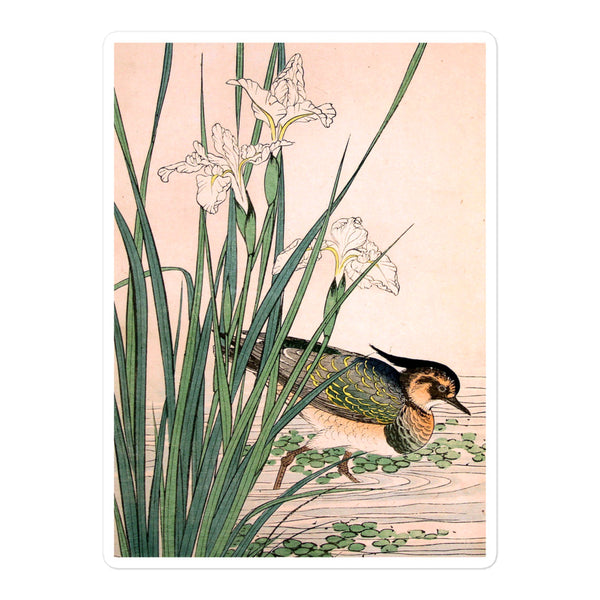 'Lapwing and Irises' by Imao Keinen, ca. 1890