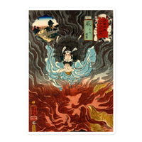 'Warabi: Inuyama Dosetsu' by Kuniyoshi, 1852 - Sticker