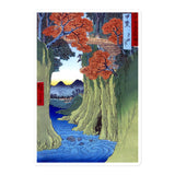 'Kai: Monkey Bridge' by Hiroshige, 1853 - Sticker