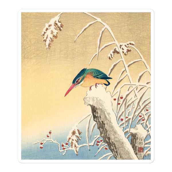 'Kingfisher In The Snow' by Ohara Koson, 1935