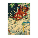 'Snow At Yoshino' by Yoshitoshi, 1867 - Sticker