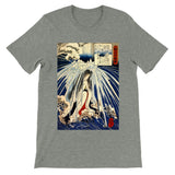 'Hatsuhana Meditating Under The Waterfall', by Kuniyoshi ca. 1842 - T-Shirt