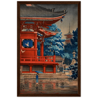 'Rain At Asakusa Kannon Temple' by Tsuchiya Koitsu, 1933