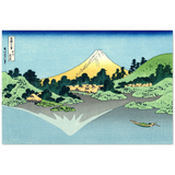 'Reflection in Lake Kawaguchi, from Misaka Pass in Kai Province' by Hokusai, ca. 1830