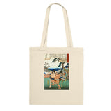 'Sumo At A Hunting Party' by Hiroshige, ca. 1845 - Tote Bag