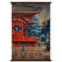 'Rain At Asakusa Kannon Temple' by Tsuchiya Koitsu, 1933