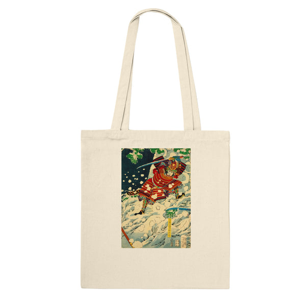 'Snow At Yoshino' by Yoshitoshi, 1867 - Tote Bag