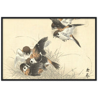 'Five Sparrows Squabbling' by Imao Keinen, 1892