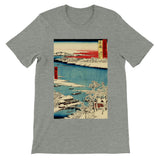 'Musashi: The Sumida River, Morning After Snow' by Hiroshige, 1853 - T-Shirt