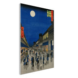 'Night View of Saruwaka Town' by Hiroshige, 1856 - Wall Art