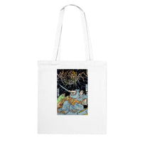 'Minamoto no Yorimitsu Is Attacked By A Demon Spider' by Kuniyoshi, ca. 1820 - Tote Bag