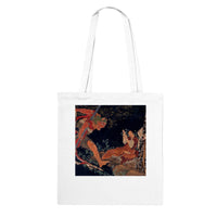 'Kobo Daishi Wards Off A Demon By Reciting The Tantra' by Hokusai, ca. 1840s - Tote Bag