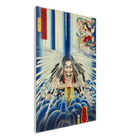 'Mongaku Shonin Under The Nachi Waterfall' by Kuniyoshi, 1860 - Wall Art