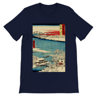 'Musashi: The Sumida River, Morning After Snow' by Hiroshige, 1853 - T-Shirt