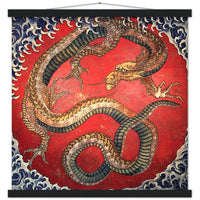 Dragon By Katsushika Hokusai Printed Art Tights