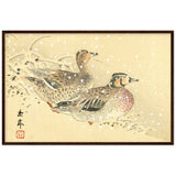 'A Pair Of Ducks In The Snow' by Imao Keinen, 1891