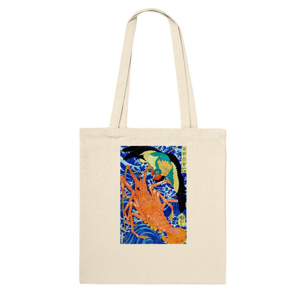 'Phoenix and Lobster' by Kuniyoshi, 1837 - Tote Bag