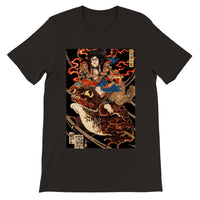 'Tenjiku Tokubei Riding His Fire Toad' by Kuniyoshi, ca. 1828 - T-Shirt