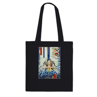 'Mongaku Shonin Under The Nachi Waterfall' by Kuniyoshi, 1860 - Tote Bag