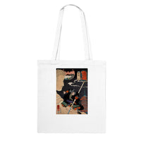 'Mitake: Akushichibyoe Kagekiyo' by Kuniyoshi, 1852 - Tote Bag