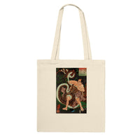 'The Cypress Pillar: Sagi-ike Heikuro' by Kuniyoshi, ca. 1855 - Tote Bag