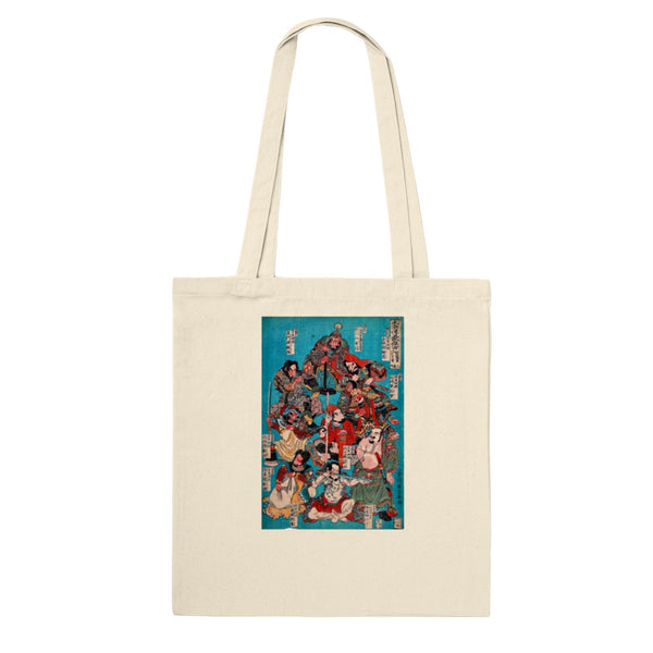 'One Hundred And Eight Heroes of the Shuihuzhuan' (Print 4) by Kuniyoshi, ca. 1830 - Tote Bag