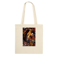 'Saito Oniwakamaru Wrestling A Giant Carp' by Kuniyoshi, ca. 1838 - Tote Bag