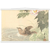 'Bathing Bird With Roses' by Imao Keinen, ca. 1900