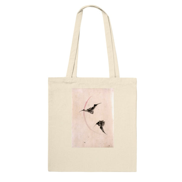 'Bats Against A Crescent Moon' by Hokusai, ca. 1830s - Tote Bag