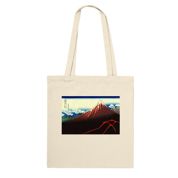'Storm Beneath the Summit' by Hokusai, ca. 1830 - Tote Bag