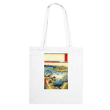 'The Tone River At Konodai' by Hiroshige, 1858 - Tote Bag