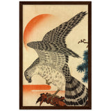 'Hawk And Nestlings In A Pine Tree' (Top Half) by Kuniyoshi, ca. 1840s - Wall Art