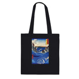 'Awa: Rough Seas At Naruto' by Hiroshige, 1855 - Tote Bag