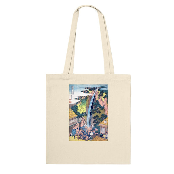 'Roben Waterfall at Mount Oyama in Sagami Province' by Hokusai, ca. 1832 - Tote Bag