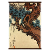 'Hawk And Nestlings In A Pine Tree' (Bottom Half) by Kuniyoshi, ca. 1840s - Wall Art