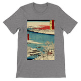 'Musashi: The Sumida River, Morning After Snow' by Hiroshige, 1853 - T-Shirt