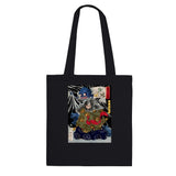 'The Black Cloud Prince Attacked By A Giant Spider' by Yoshitoshi, 1867 - Tote Bag