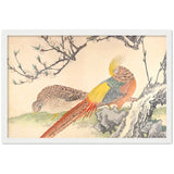 'Golden Pheasant And Peach Blossoms' by Imao Keinen, 1891