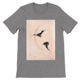 'Bats Against A Crescent Moon' by Hokusai, ca. 1830s - T-Shirt