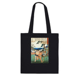 'Sumo At A Hunting Party' by Hiroshige, ca. 1845 - Tote Bag