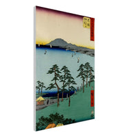 'Oiso: Saigyo's Hermitage at Shigitatsu Marsh' by Hiroshige, 1855 - Wall Art