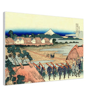 'A View of Fuji from the Pleasure District at Senju' by Hokusai, ca. 1831