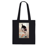 'Cat And Goldfish' by Ohara Koson, 1931 Tote Bag