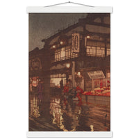 'Kagurazaka Street After A Night Rain' by Yoshida Hiroshi, 1929 - Wall Art