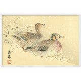 'A Pair Of Ducks In The Snow' by Imao Keinen, 1891