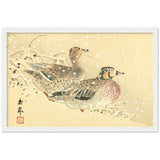 'A Pair Of Ducks In The Snow' by Imao Keinen, 1891