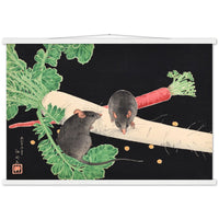 'Two Rats With A Daikon Radish And A Carrot' by Shotei, 1926