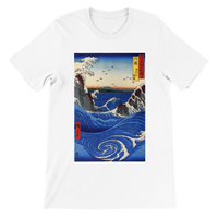 'Awa: Rough Seas At Naruto' by Hiroshige, 1855 - T-Shirt