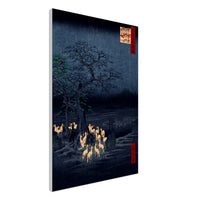 'Foxfires On New Year's Eve At The Enoki Tree' by Hiroshige, 1857 - Wall Art