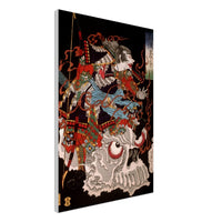 'Samurai Riding A Skull' by Yoshitoshi, 1864 - Wall Art